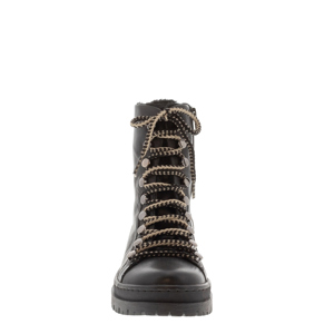 Carl Scarpa Granada Black Leather Lace Up Ankle Boots